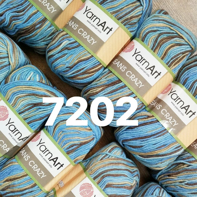 Турецкая пряжа для вязания YarnArt Jeans Crazy -(джинс крейзи) - 7202 - Фото 1 Турецкая пряжа для вязания YarnArt Jeans Crazy -(джинс крейзи) - 7202 - изображение 1