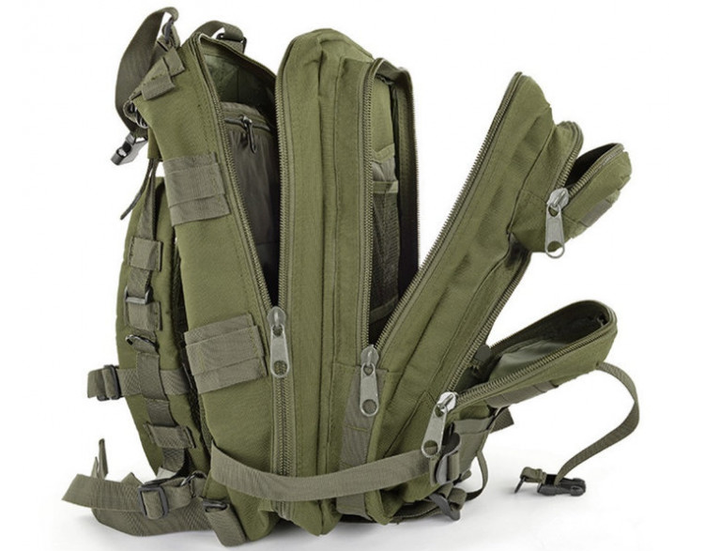 Тактический штурмовой военный рюкзак на 23-25 литров Traum зеленый - изображение 2