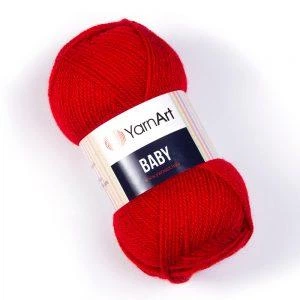 Турецька пряжа для в'язання YarnArt Baby(бебі) дитячий яскравий акрил - 576 червоний - Фото 1 Турецька пряжа для в'язання YarnArt Baby(бебі) дитячий яскравий акрил - 576 червоний - зображення 1