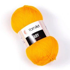 Турецкая пряжа для вязания YarnArt Baby(беби) детский яркий акрил - 586 желтый - Фото 1 Турецкая пряжа для вязания YarnArt Baby(беби) детский яркий акрил - 586 желтый - изображение 1