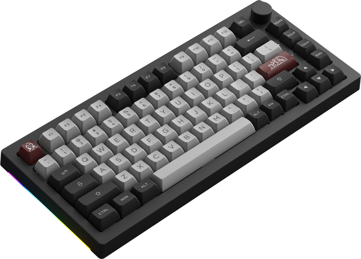 Клавиатура беспроводная Akko 5075B Plus Dracula V3 Cream Yellow RGB USB/Bluetooth Black-White (6925758622424) - изображение 5
