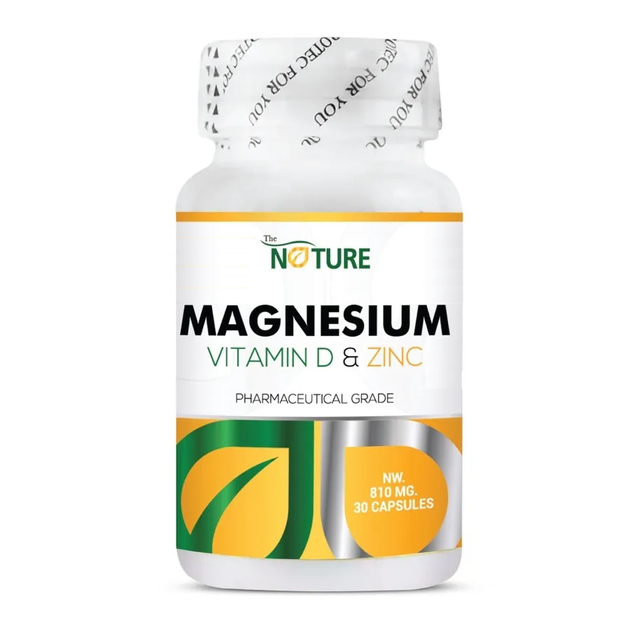 Биологическая добавка с Магнием, Витамином Д и Цинком в капсулах Magnesium 30 шт The nature (8859050963286) - изображение 1