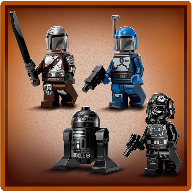 Zestaw klocków LEGO Star Wars Mandaloriański myśliwiec Fang Fighter kontra TIE Interceptor 957 elementów (75348) - obraz 4
