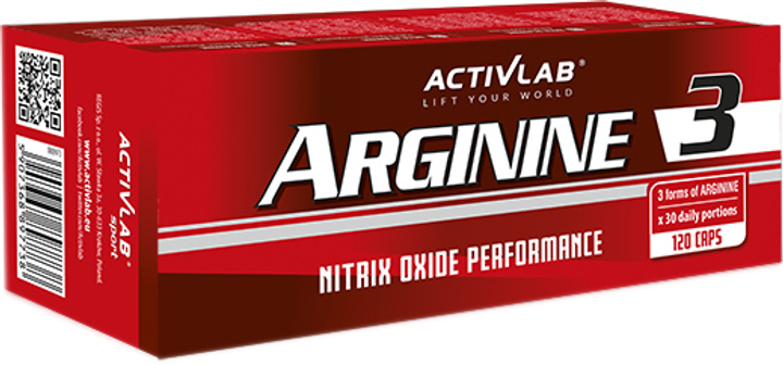 Амінокислота ActivLab Arginine 3 120 капсул (5907368806341) - зображення 1