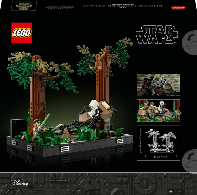 Конструктор LEGO Star Wars Діорама Погоня на спідері на Ендорі 608 деталей (75353) - зображення 10