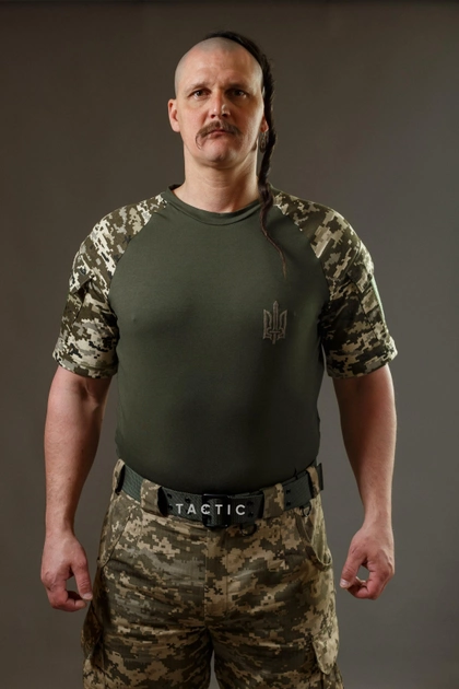 Військова футболка з коротким рукавом, тактичний рашгард, убакс піксель M - изображение 1