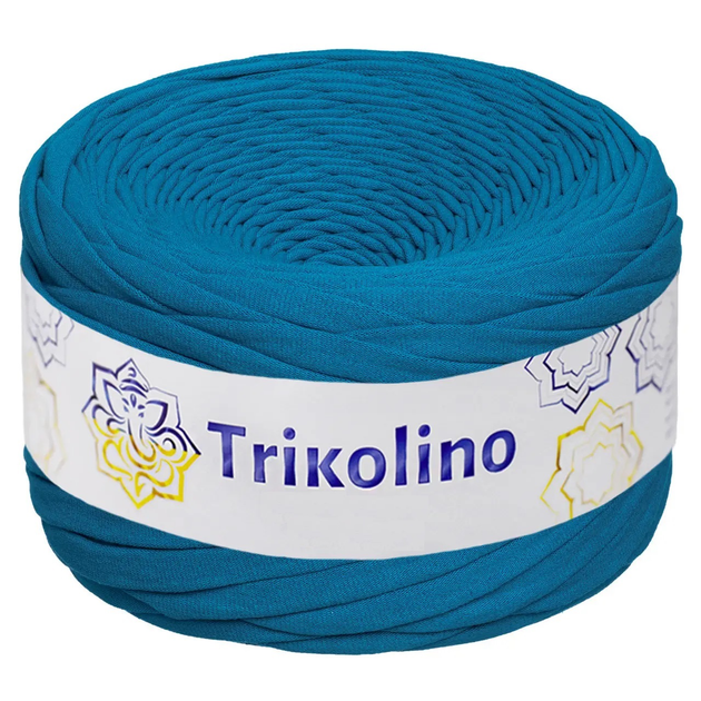 Пряжа трикотажна 7-9 мм "Trikolino" 100м. Блакитний 470011 – фото ...