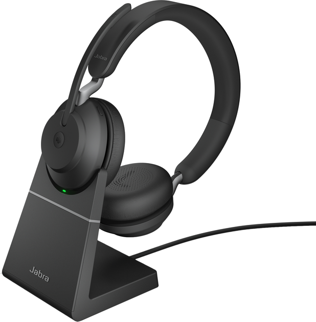 Навушники Jabra Evolve2 65, Link380a MS Stereo Stand Black (26599-999-989) - зображення 1