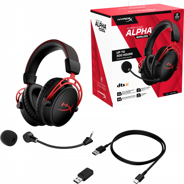 Навушники HyperX Cloud Alpha Wireless Black/Red (4P5D4AA) - зображення 7