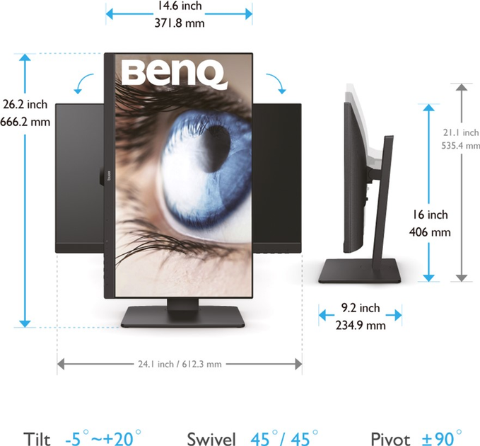 Monitor 27" BenQ GW2785TC (9H.LKNLB.QBE) - obraz 9
