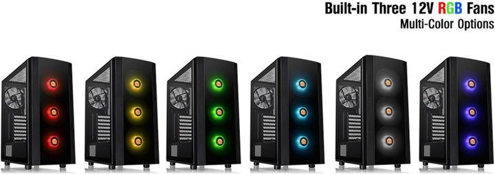 Корпус Thermaltake Versa J25Tempered Glass RGB Edition Black (CA-1L8-00M1WN-01) - зображення 2