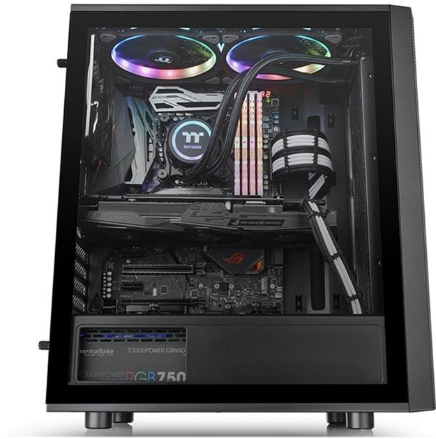 Obudowa Thermaltake Versa J25Tempered Glass RGB Edition Black (CA-1L8-00M1WN-01) - obraz 3
