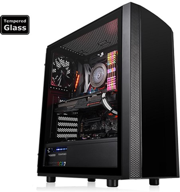 Obudowa Thermaltake Versa J25 Tempered Glass Edition Czarne (CA-1L8-00M1WN-00) - obraz 8
