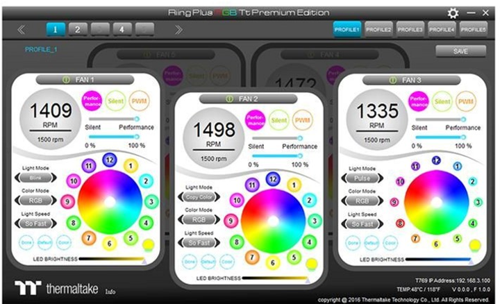 Zestaw wentylatorów Thermaltake Riing Plus 12 RGB TT Premium Edition (zestaw 3 sztuk) (CL-F053-PL12SW-A) - obraz 6