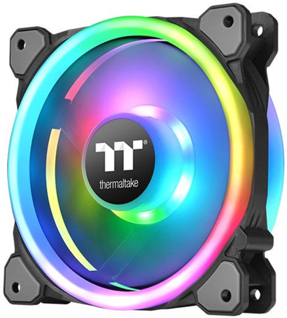 Набір вентиляторів Thermaltake Riing Trio 14 RGB Radiator Fan TT Premium Edition (комплект з 3-х) Black (CL-F077-PL14SW-A) - зображення 2