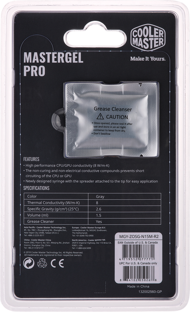 Pasta termoprzewodząca Cooler Master Mastergel Pro (MGY-ZOSG-N15M-R2) - obraz 3