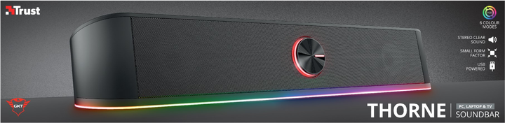 Акустична система Trust GXT 619 Thorne RGB Illuminated Soundbar (24007) - зображення 8