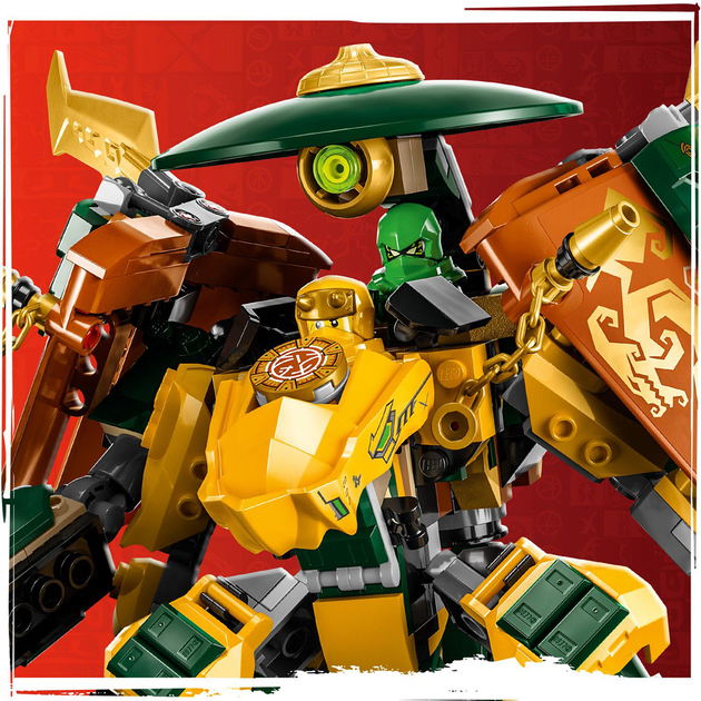 Zestaw klocków LEGO Ninjago Drużyna mechów ninja Lloyda i Arina 764 elementy (71794) - obraz 7