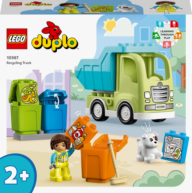 Zestaw klocków LEGO DUPLO Ciężarówka recyklingowa 15 elementów(10987) - obraz 1