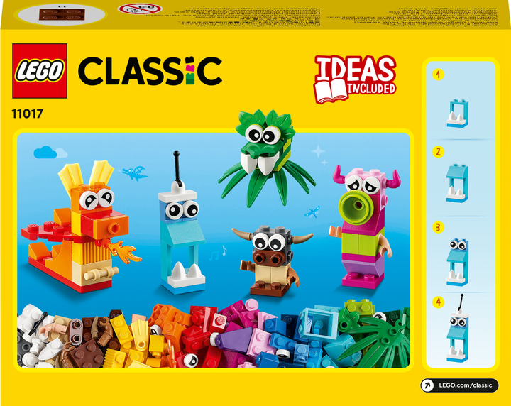 Zestaw klocków LEGO Classic Kreatywne potwory 140 elementów (11017) - obraz 10