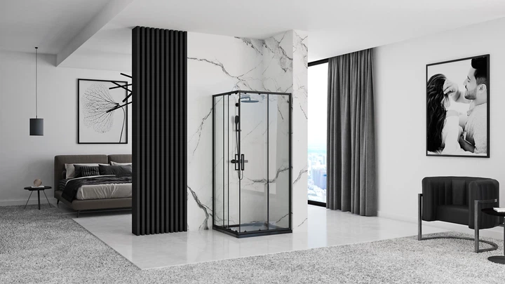Душевая кабина REA PUNTO BLACK 80X80 (REA-K4800) - изображение 11