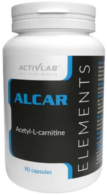 Ацетил-L-карнітин ActivLab Elements ALCAR 90 капсул (5907368837291) - зображення 1