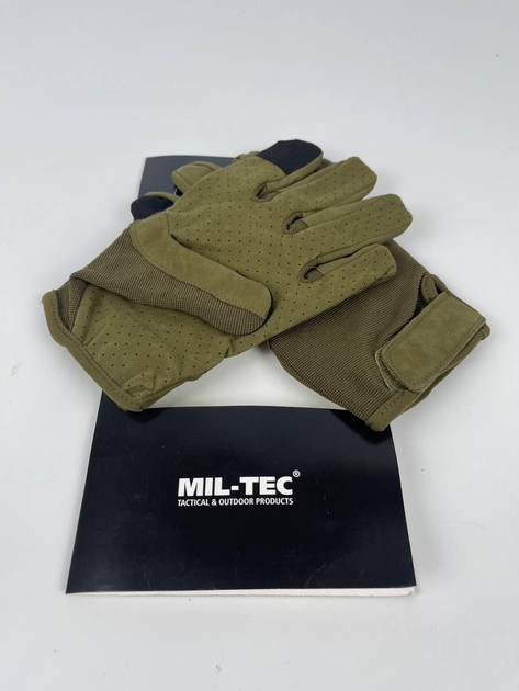 Тактичні рукавички Mil-Tec Combat Touch олива M - зображення 1