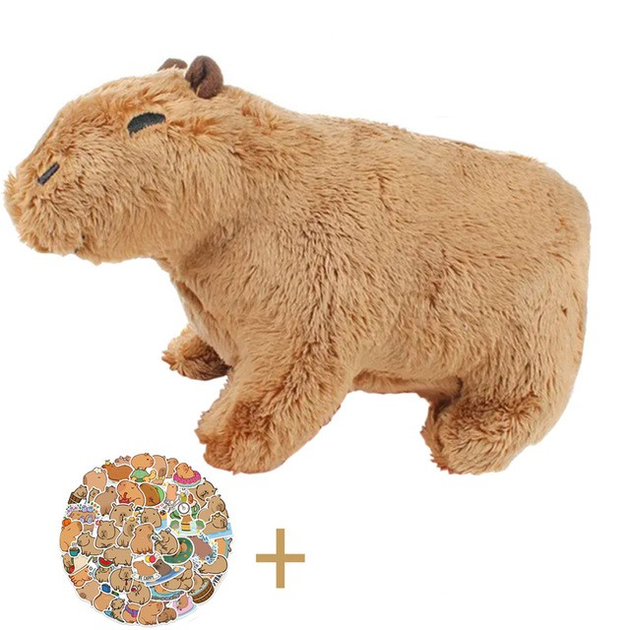 М'яка іграшка "Капібара" 18cm + 5 стікерів з капібарами (sv1805-4 ...