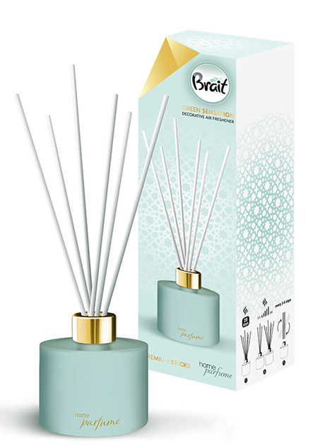 Ароматический диффузор для помещений Brait Premium Green Sensation 100 мл - Фото 1 Ароматический диффузор для помещений Brait Premium Green Sensation 100 мл - изображение 1