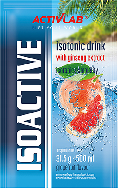 Napój izotoniczny ActivLab Isoactive 31.5 g Grapefruit (5907368844091) - obraz 1