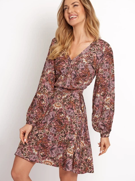 Sukienka damska boho KOLORLI Triss 36 Różowa (5903738175636) - obraz 4