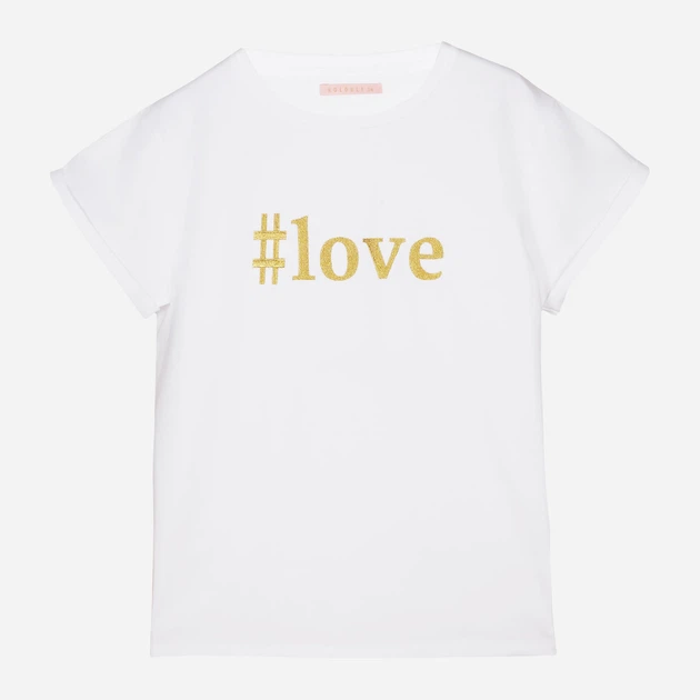 T-shirt damski luźny KOLORLI Love One Size Biały (5903738175000) - obraz 7