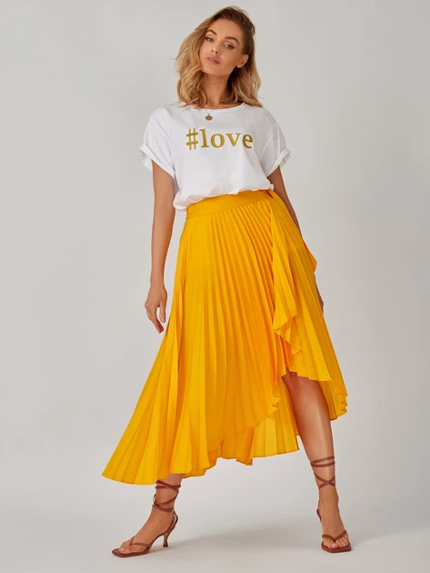 T-shirt damski luźny KOLORLI Love One Size Biały (5903738175000) - obraz 3