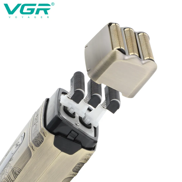 Профессиональная электробритва Шейвер VGR V-335 Shaver с тремя ножевыми блоками - изображение 3
