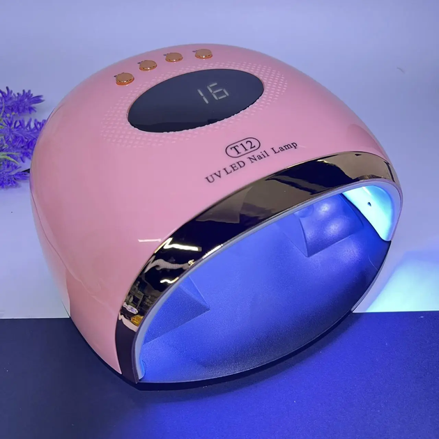 Лампа UV/LED для манікюру T12 рожева 158 вт - зображення 5