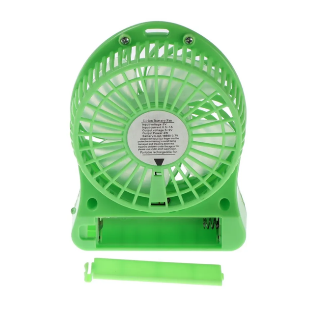 Портативный аккумуляторный вентилятор настольный от USB Mini Fan AIR Салатовый - изображение 5