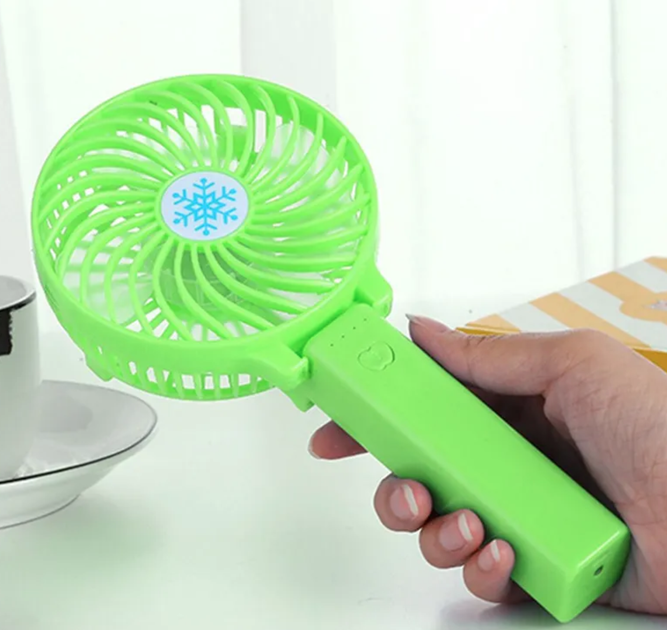 Вентилятор аккумуляторный Handy Mini Fan портативный складной от USB Салатовый - изображение 3