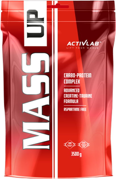 Gainer ActivLab Mass Up 3500 g Strawberry (5907368853529) - obraz 1