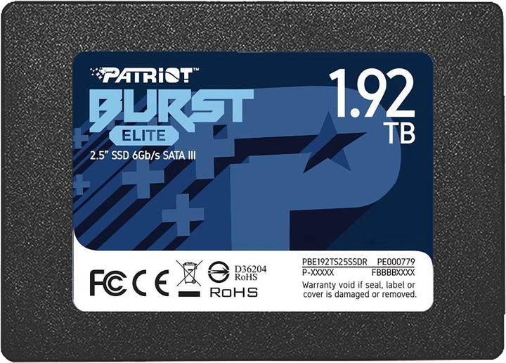 Dysk SSD Patriot Burst Elite 1.92TB 2.5" SATA III TLC (PBE192TS25SSDR) - obraz 1