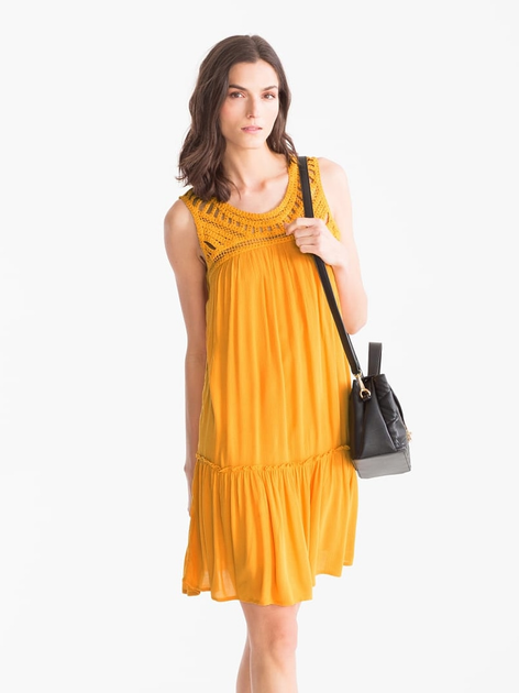 Акція на Сукня міні літня жіноча C&A FLm2038504 XS Жовта від Rozetka