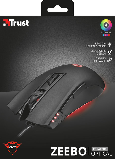 Mysz komputerowa Trust GXT 121 Zeebo USB Czarna (23091) - obraz 9