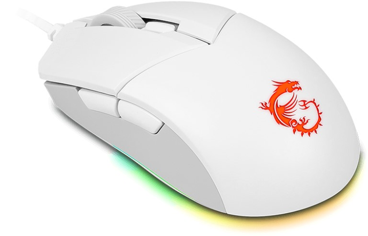 Mysz gamingowa przewodowa MSI Clutch GM11 biała (S12-0401950-CLA) - obraz 2