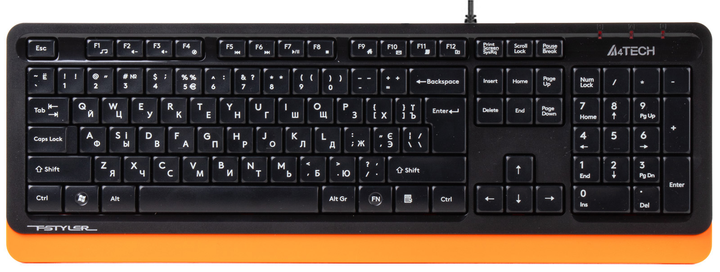 Klawiatura przewodowa A4Tech FK10 USB Pomarańczowa (A4TKLA46451) - obraz 1