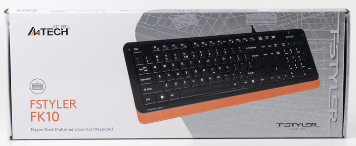 Klawiatura przewodowa A4Tech FK10 USB Pomarańczowa (A4TKLA46451) - obraz 6
