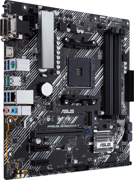 Материнська плата Asus Prime B450M-A II (sAM4, AMD B450, PCI-Ex16) - зображення 2