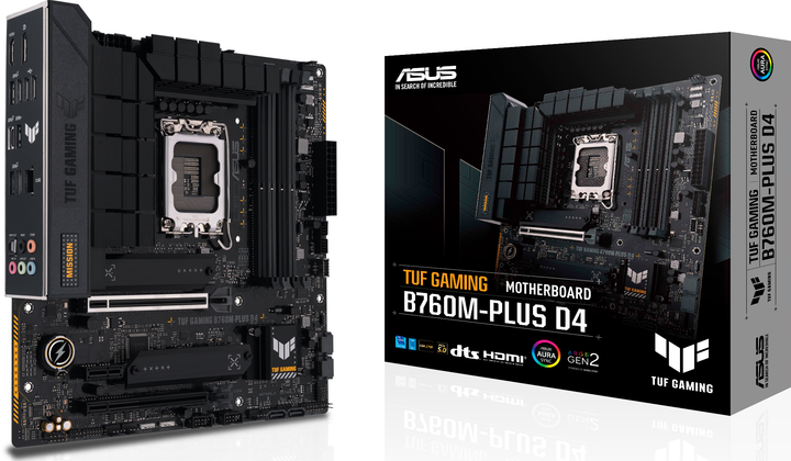 Материнська плата Asus TUF Gaming B760M-Plus D4 (s1700, Intel B760, PCI-Ex16) - зображення 5