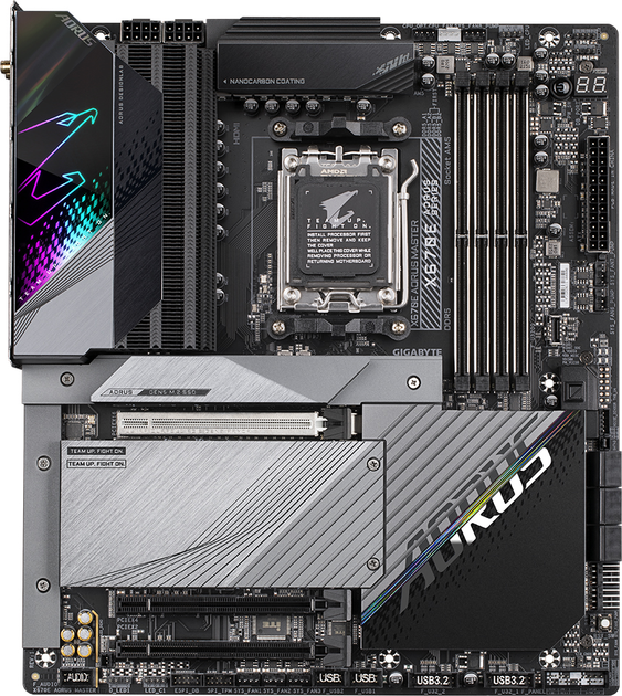 Материнська плата Gigabyte X670E Aorus Master (sAM5, AMD X670, PCI-Ex16) - зображення 1