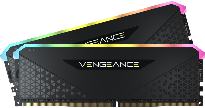 Оперативна пам'ять Corsair DDR4-3200 32768MB PC4-25600 (Kit of 2x16384) Vengeance RGB RS Black (CMG32GX4M2E3200C16) - зображення 1