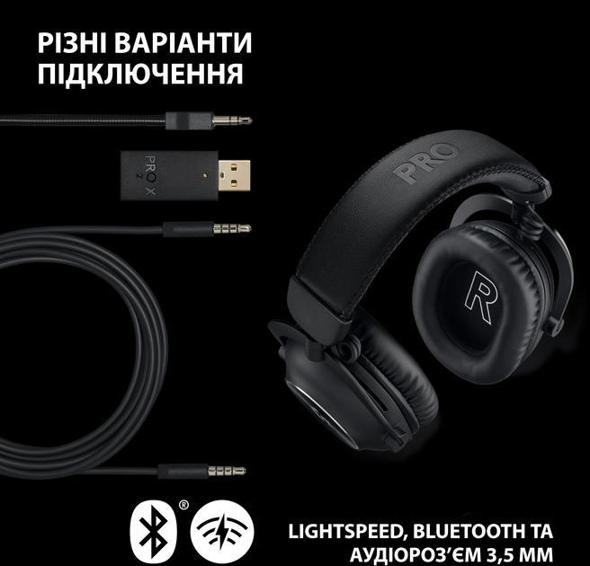 Навушники Logitech G Pro X 2 Lightspeed Wireless Black (981-001263) - зображення 6