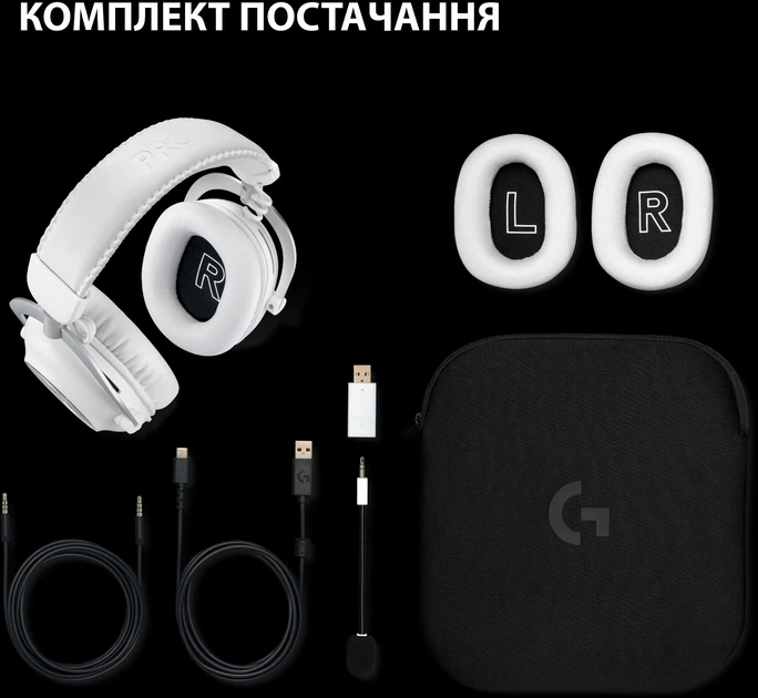 Słuchawki Logitech G Pro X 2 Lightspeed Wireless White (981-001269) - obraz 10